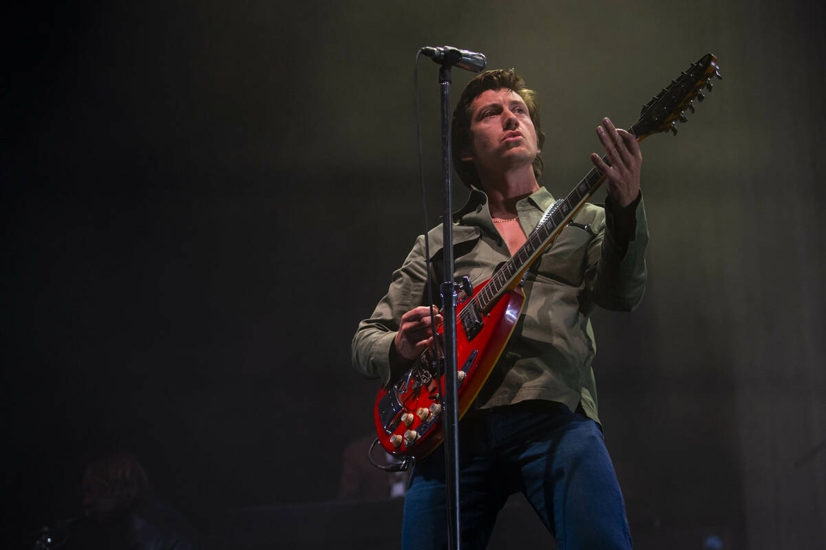 Alex Turner of the Arctic Monkeys performs during the first day of the Life is Beautiful festiv ...