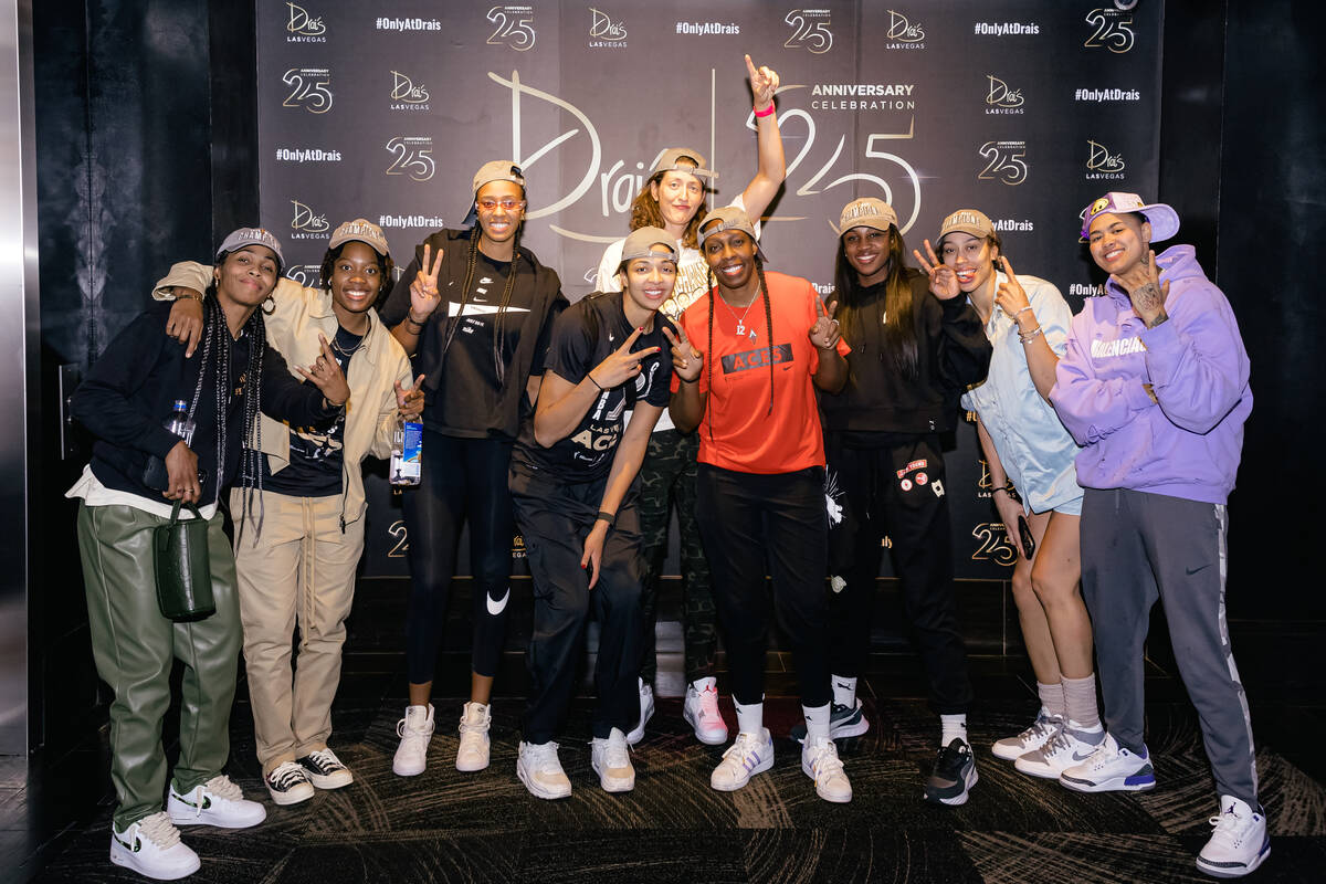 Members of the Las Vegas Aces party at Drai's Nightclub at The Cromwell after wining the WNBA c ...