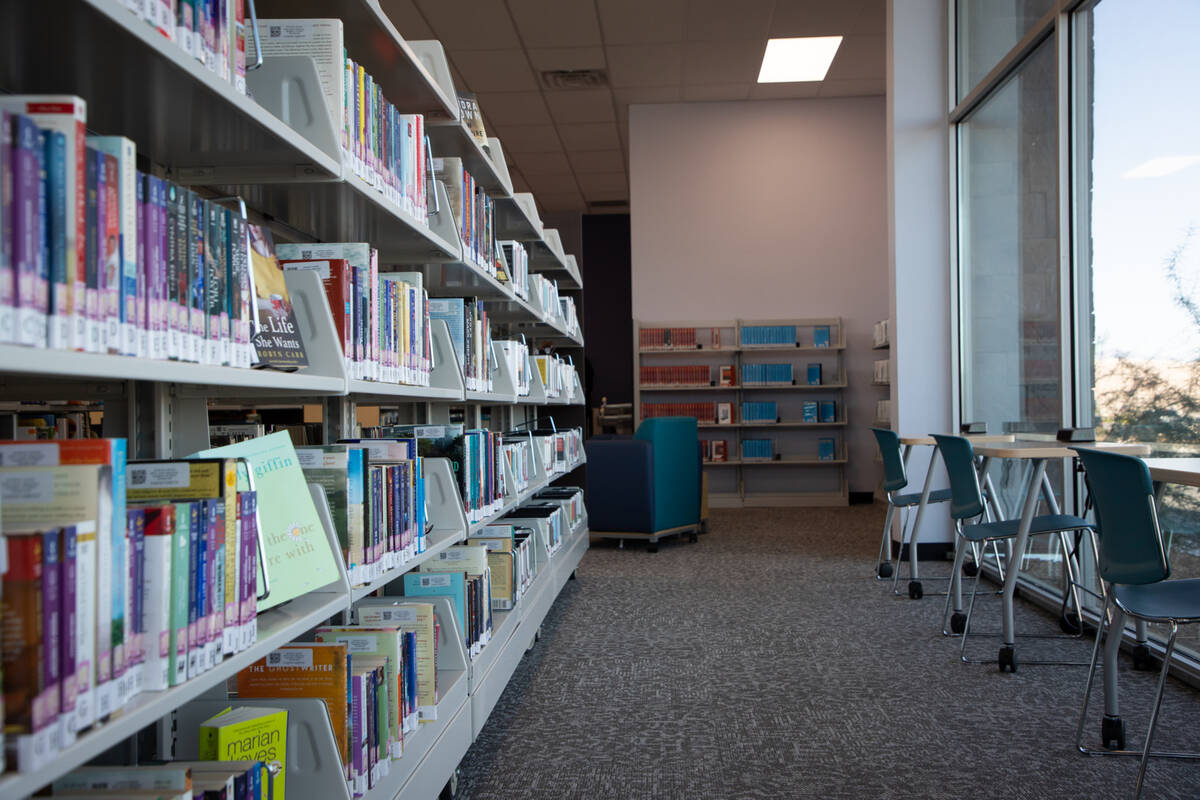Henderson Libraries celebrate the grand opening of a new library branch with a ribbon cutting a ...