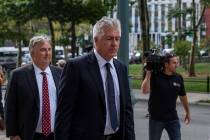 Donald Trump's attorneys Evan Corcoran and James Trusty at Brooklyn Federal Court on Tuesday, S ...