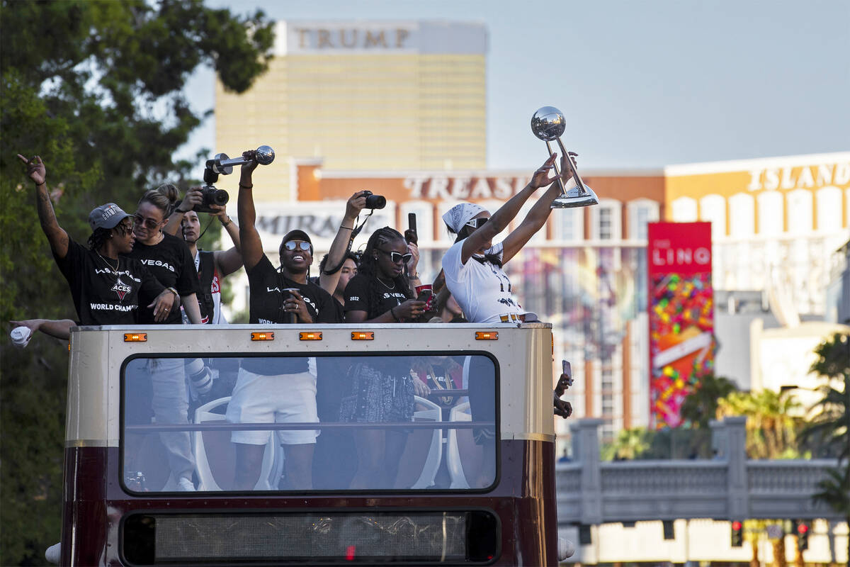 Aces, fans converge on the Strip for WNBA championship celebration