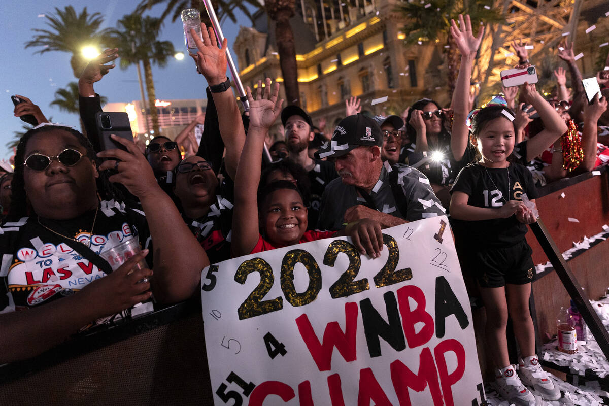 Aces, fans converge on the Strip for WNBA championship celebration