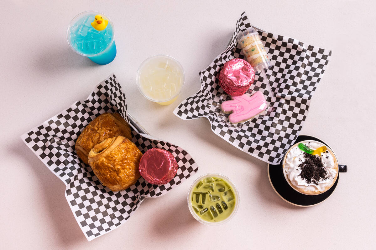 A selection of coffee drinks, other beverages and bites from Dig It Coffee Co., which is debuti ...
