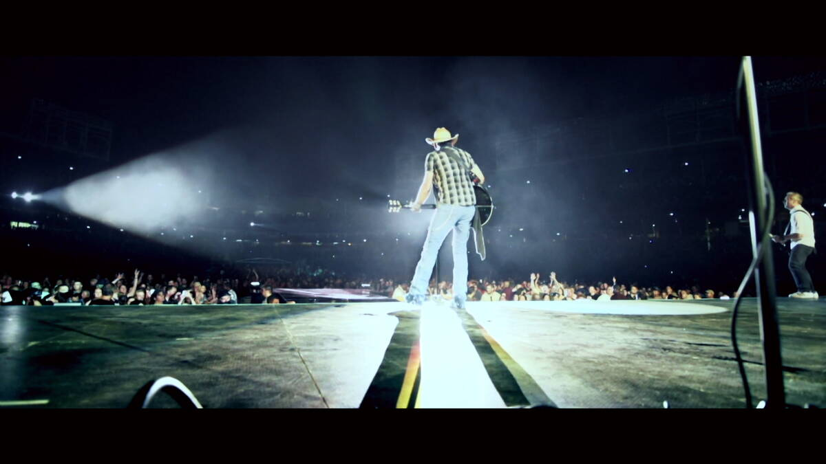 Country star Jason Aldean begins performing on stage moments before the shooting began at the R ...