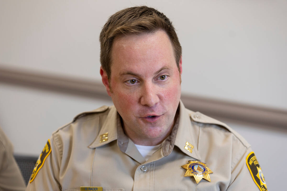 Las Vegas Metropolitan Police Department Captain Reggie Rader is interviewed at the Reality Bas ...