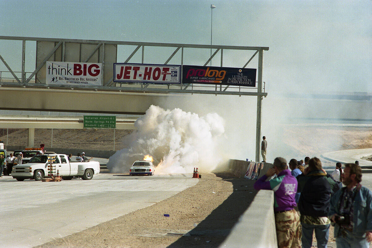 A grand opening ceremony for new segment of the Las Vegas Beltway from Interstate 15 To Decatur ...