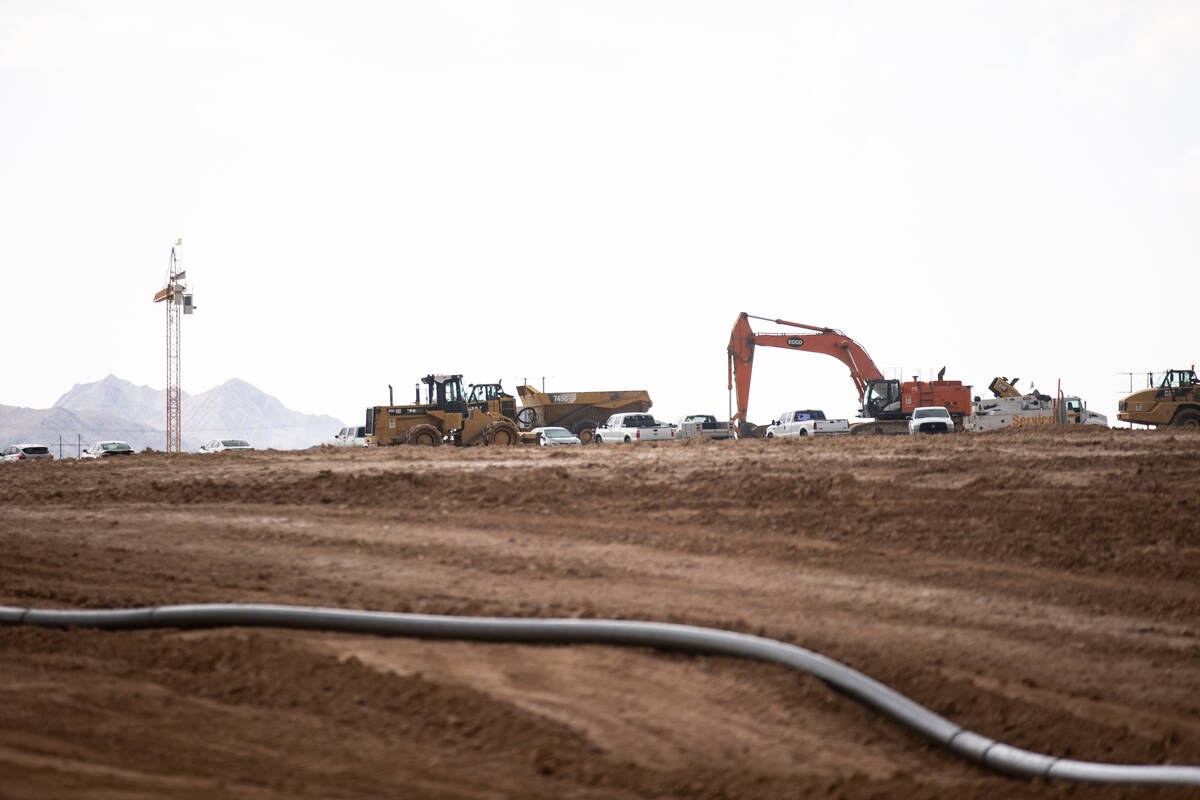 The future site of a Hey Dude distribution center at the Apex Industrial Park in North Las Veg ...