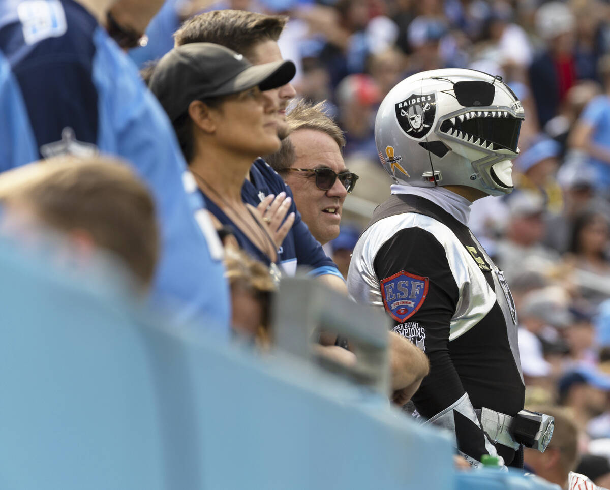 Raiders fans during an NFL football game against the Tennessee Titans on Saturday, Sept. 24, 20 ...