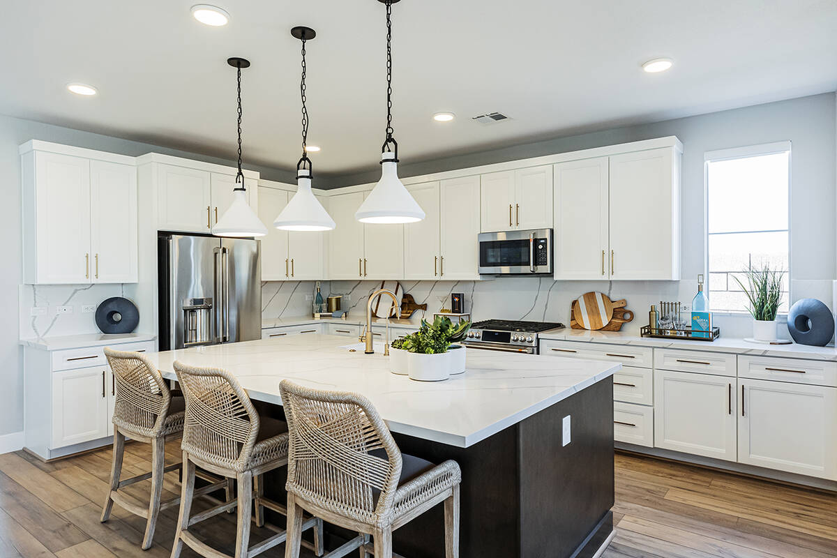 Tri Pointe Homes’ Azure Park community in North Las Vegas features a collection of two-story ...