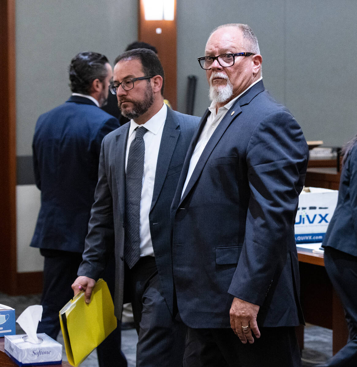 Richard Devries, 66, right, appears in court with his attorney Richard Schonfeld on Wednesday, ...