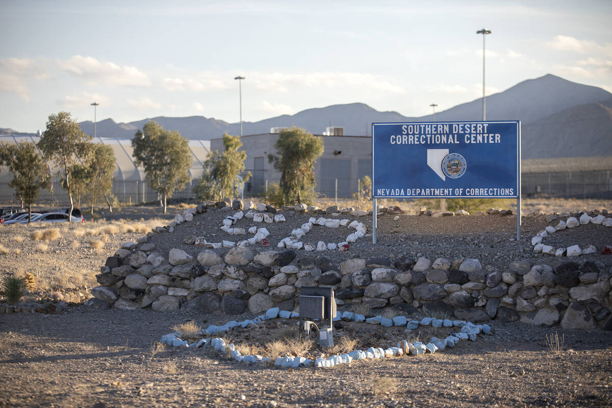 The Southern Desert Correctional Center on Wednesday, Dec. 8, 2021, in Indian Springs, Nevada. ...