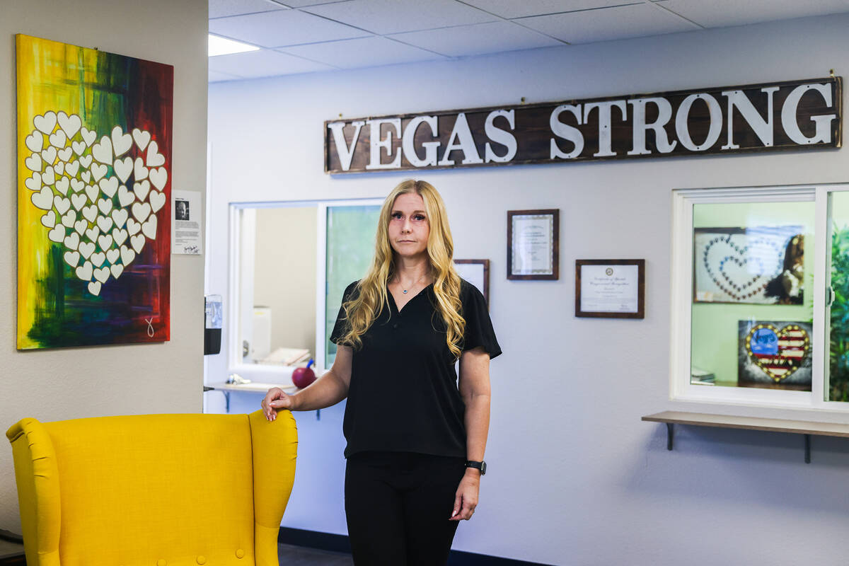 Tennille Pereira, director of the Vegas Strong Resiliency Center, at the center on Monday, Sept ...
