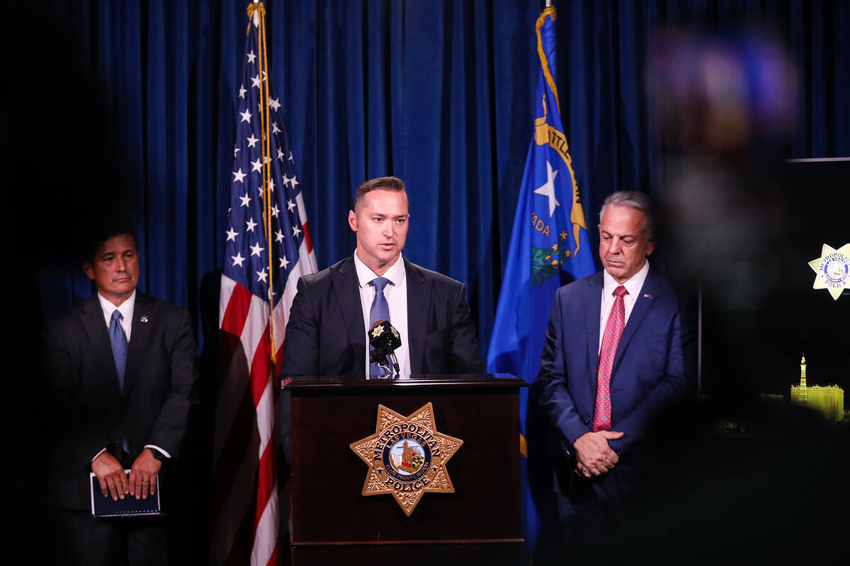 Metropolitan Police Department Capt. Branden Clarkson addresses the media concerning the appreh ...