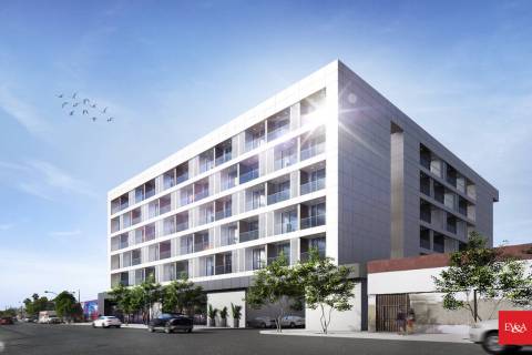 An artist's rendering of developer Z Life Co.'s proposed new hotel and residential building on ...