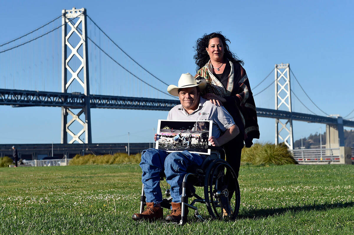 George Cook and Lorisa Loy on Monday, Sept. 17, 2018 in San Francisco. (Photo by David Becker)