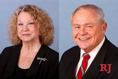 Lynn Marie Goya, left, William Francis Young, right. (Las Vegas Review-Journal)