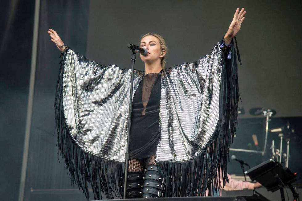 Sarah Barthel of Phantogram performs at the Bottle Rock Napa Valley Music Festival at Napa Vall ...