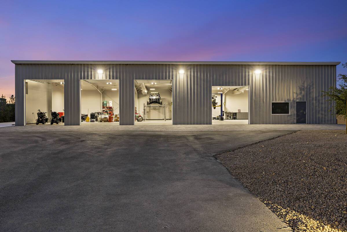 Mike Williams, founder of Las Vegas-based Battle Born Steel, built his ultimate garage on his 2 ...
