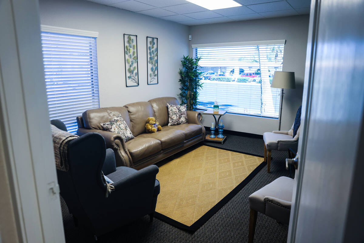 A room to meet with families affected by the Oct. 1 shooting at the Vegas Strong Resiliency in ...