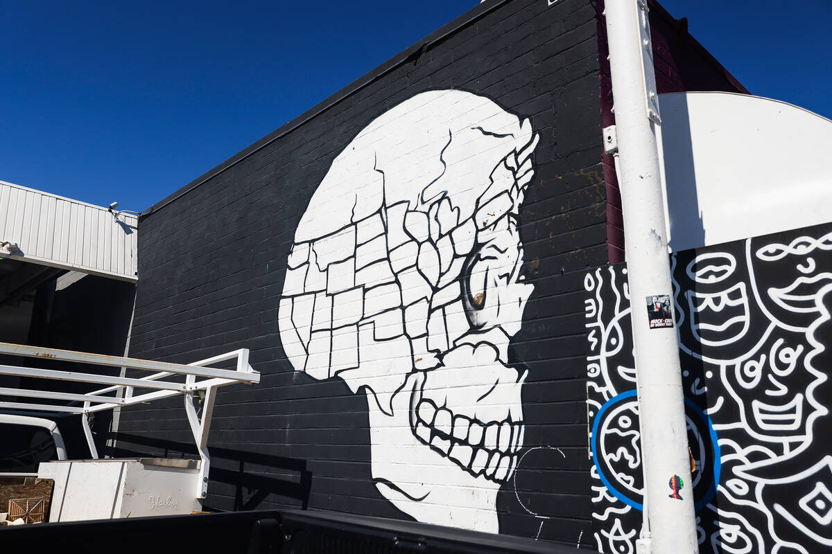 “Fractured,” a mural by Izaac Zevalking of Recycled Propaganda, in the Arts Distr ...