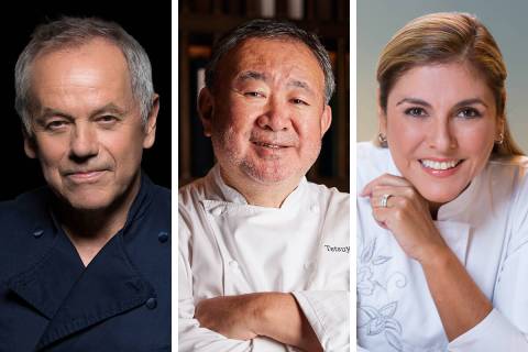 Celebrated chefs Wolfgang Puck, from left, Tetsuya Wakuda and Lorena Garcia will be hosting ho ...