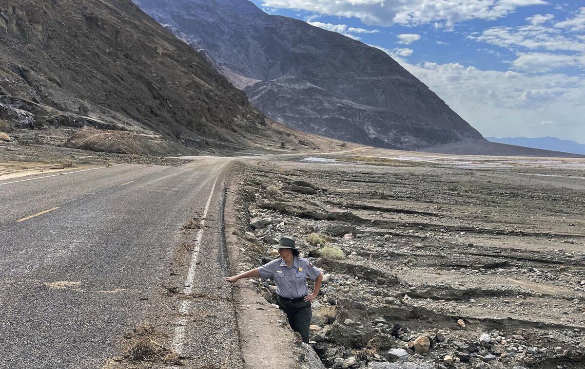 In this Sept. 13, 2022, photo released by the National Park Service, Death Valley National Park ...