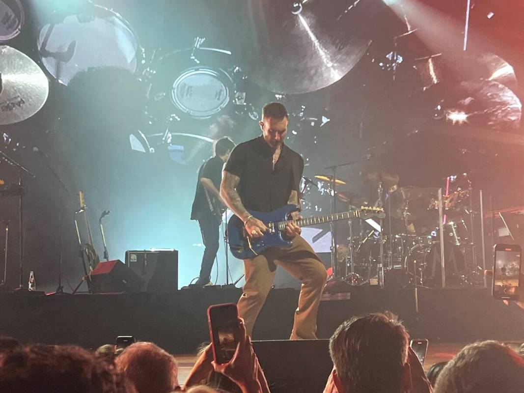Adam Levine and Maroon 5 perform at The Event at MGM Grand Garden on Saturday, Oct. 1, 2022. Th ...