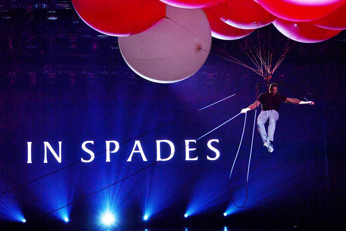 David Blaine is shown on opening night of his "In Spades" show at The Theatre at Resorts World ...