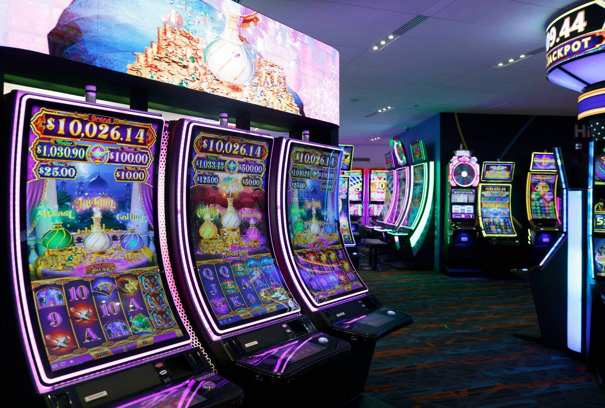 IGT's slot machines are displayed at IGT Headquarters, on Tuesday, Oct. 4, 2022, in Las Vegas. ...