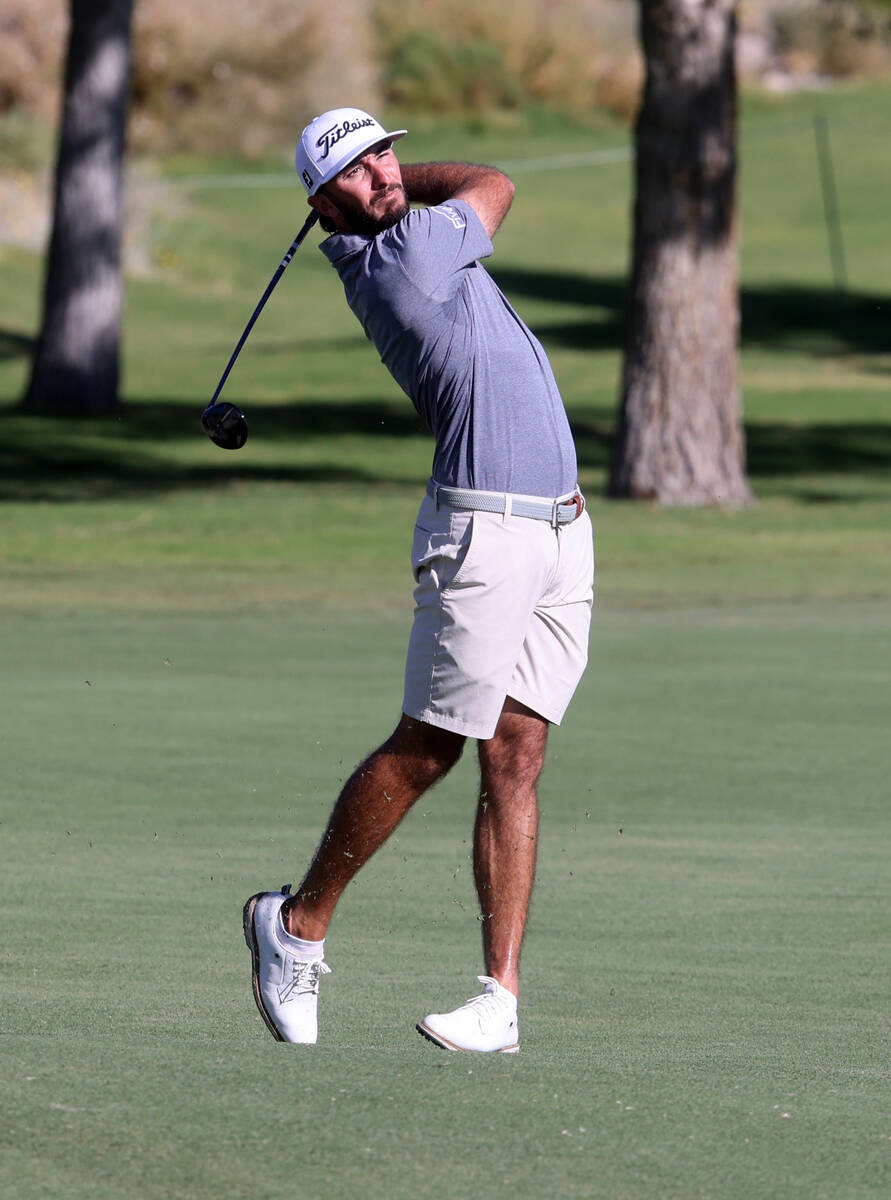 PGA Tour player Max Homa hits on the 13th fairway during practice rounds for the Shriners Child ...