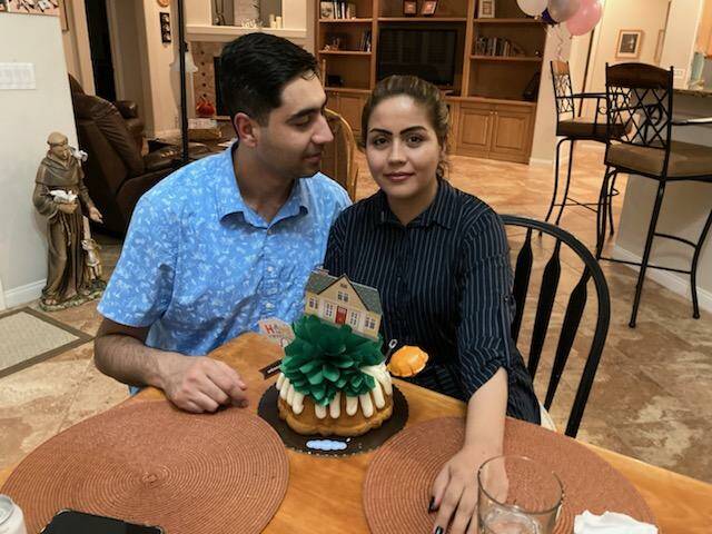 Mohammad "Benny" Shirzad and wife Shabana celebrate her arrival in Las Vegas with some late-nig ...