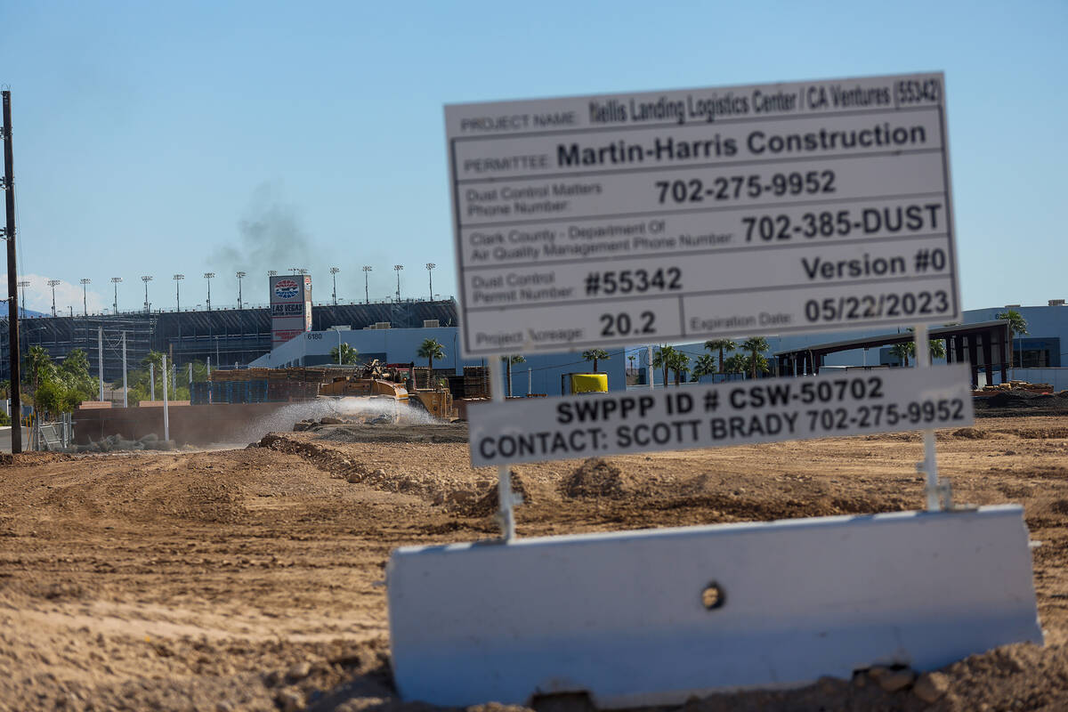 A warehouse project being built near the Las Vegas Motor Speedway by a Chicago developer in Nor ...