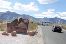 Visitors enter the scenic loop at Red Rock Canyon National Conservation Area on Tuesday, Aug. 2 ...