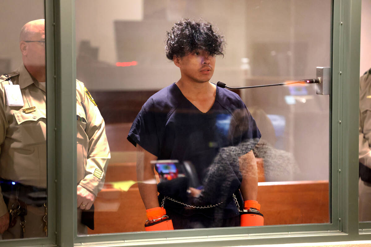 Strip stabbing spree suspect Yoni Barrios, 32, makes his initial court appearance at the Region ...