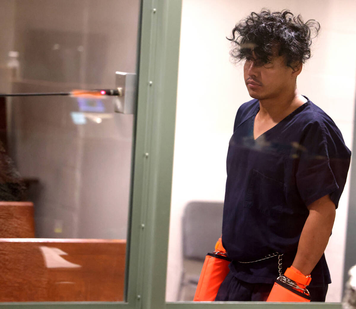 Strip stabbing spree suspect Yoni Barrios, 32, makes his initial court appearance at the Region ...