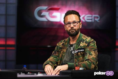Daniel Negreanu is shown at the PokerGO studio at Aria on Wednesday, May 5, 2021. (PokerGO)