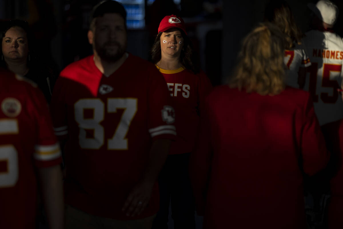 Fans at GEHA Field At Arrowhead Stadium in Kansas City, Mo., before the starts of a NFL footbal ...