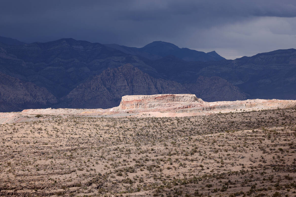 Blue Diamond Hill Gypsum Mine near Red Rock Canyon National Conservation Area west of Las Vegas ...