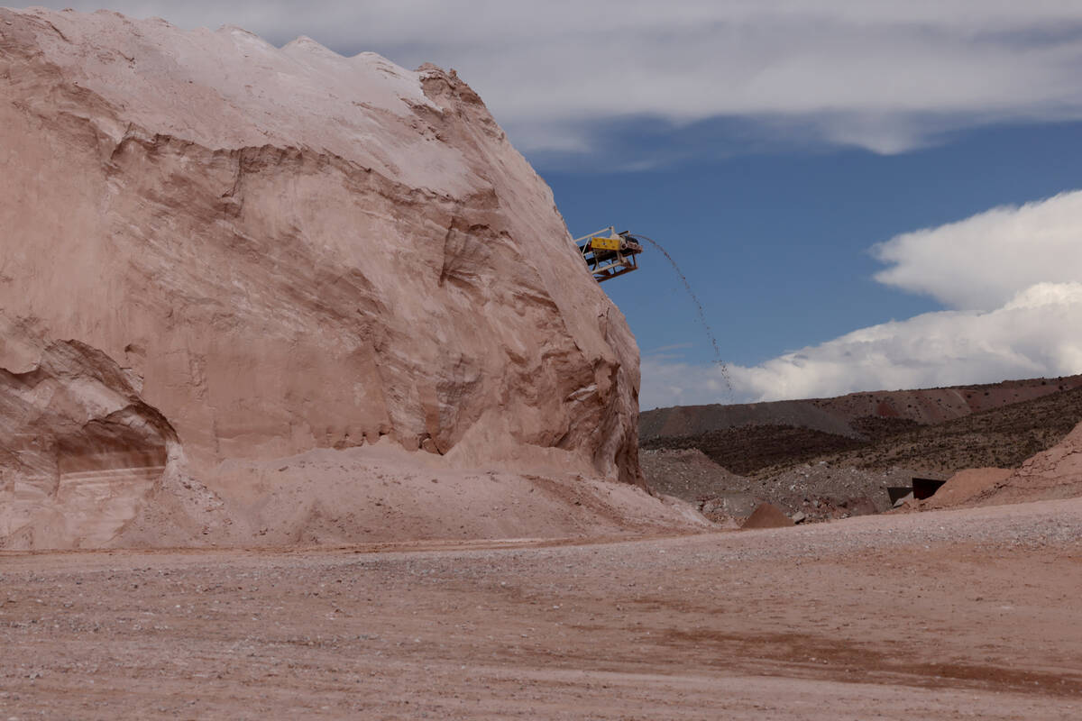 Blue Diamond Hill Gypsum Mine near Red Rock Canyon National Conservation Area west of Las Vegas ...