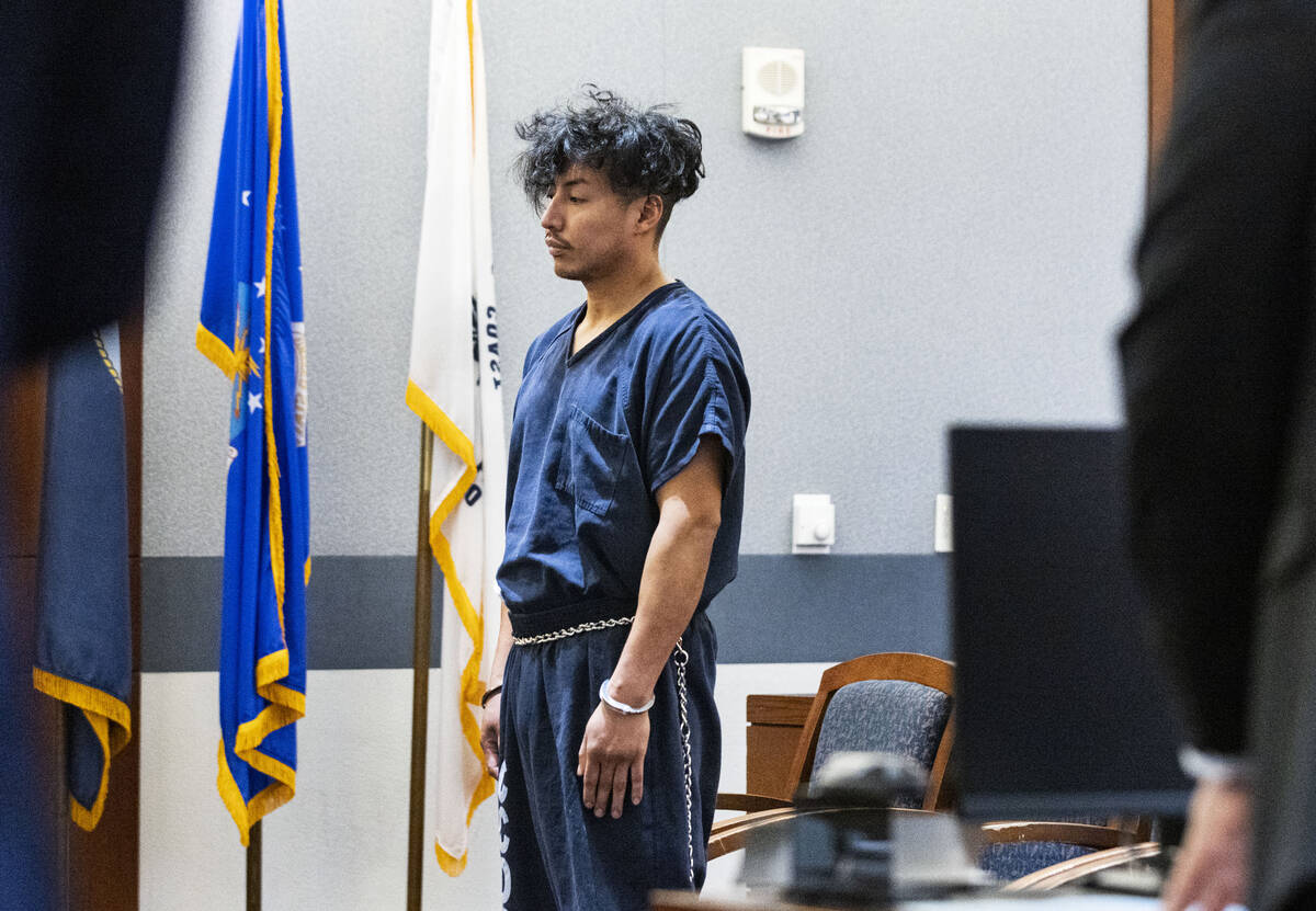 Yoni Barrios appears in court during a status check on the filing of a criminal complaint at th ...