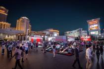 A rendering depicts Formula One Las Vegas Grand Prix fan festival site planned for Nov. 5, 2022 ...