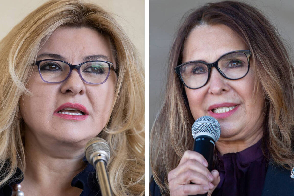 Las Vegas City Councilwoman Victoria Seaman, right, and fellow Councilwoman Michele Fiore. Both ...