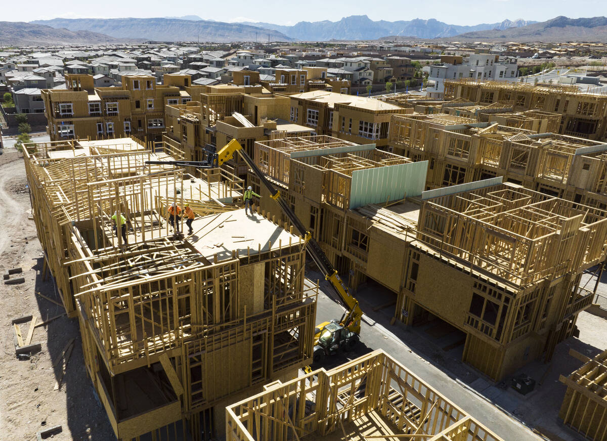 Construction is underway for new development at Desert Foothills Drive area in Summerlin, on We ...