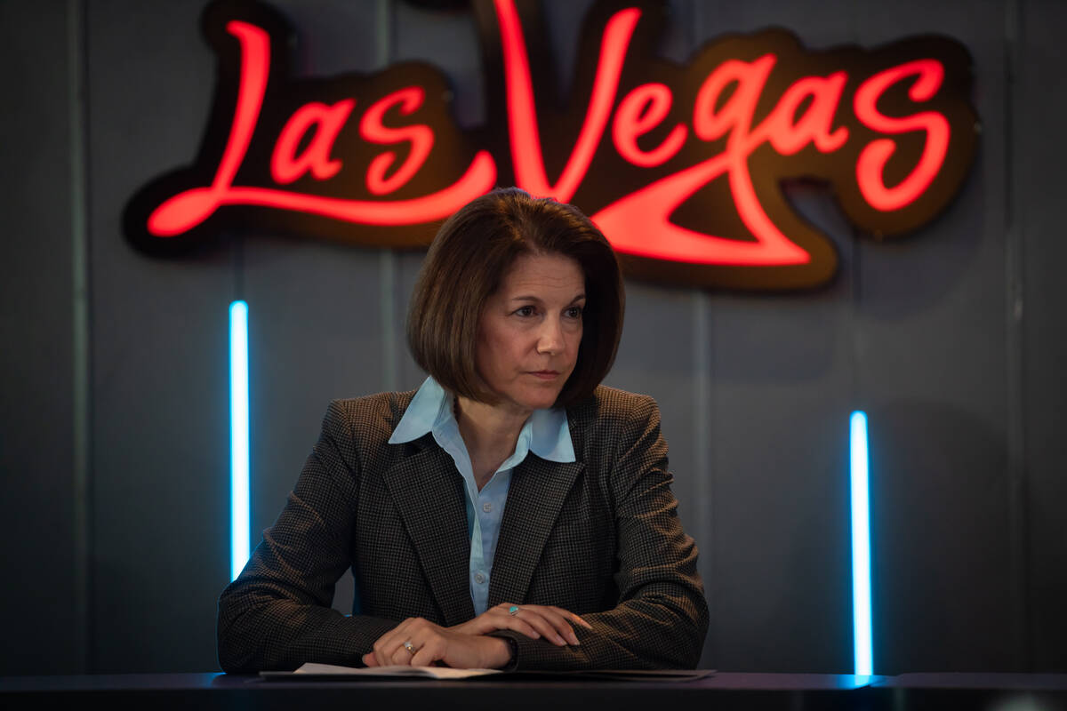 Sen. Catherine Cortez Masto, D-Nev., listens during a round table discussion regarding the pote ...