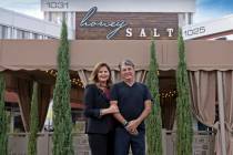 Owners of Honey Salt, married couple Elizabeth Blau and chef Kim Canteenwalla, outside their re ...