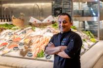Executive chef Jesse Maldonado at Estiatorio Milos in The Venetian on Friday, Oct. 7, 2022, in ...