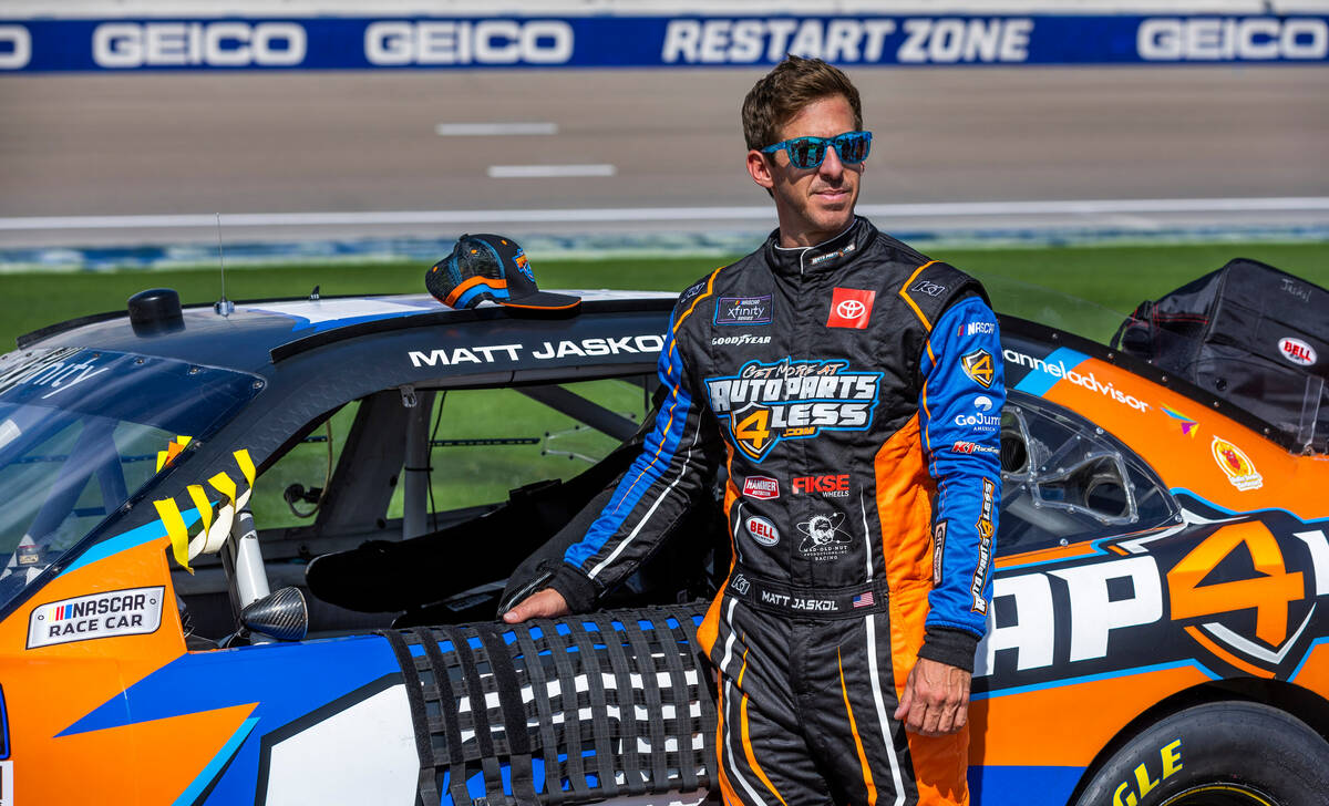 Matt Jaskol (13) is ready to get the race started for the Alsco Uniforms 302 NASCAR Xfinity Ser ...