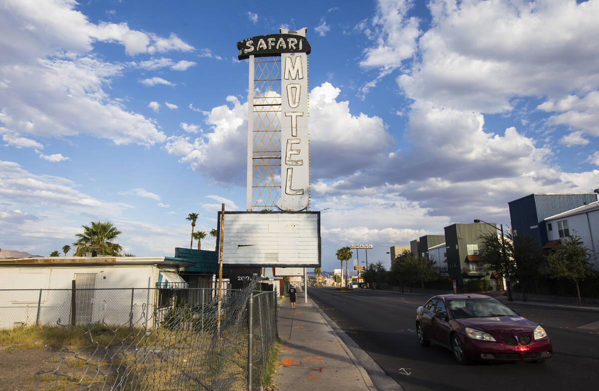An exterior view of the Safari Motel on Fremont Street in downtown Las Vegas on Wednesday, Sept ...