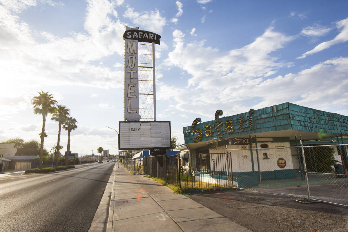 An exterior view of the Safari Motel on Fremont Street in downtown Las Vegas on Wednesday, Sept ...