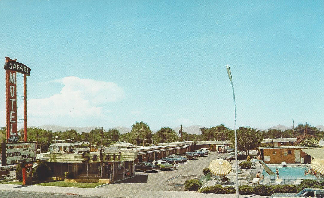 A postcard of the Safari Motel from the 1950s. Rachel Aston Las Vegas Review-Journal @rookie__rae